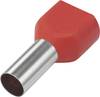 TRU COMPONENTS 1091320 Zwillings-Aderendhülse 10 mm² Teilisoliert Rot 100 St.