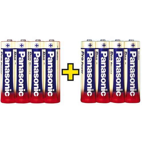 Panasonic Pro Power 4+4 Mignon (AA)-Batterie Alkali-Mangan 1.5 V 8 St.