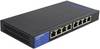 Linksys Business LGS108P - Switch - unmanaged - 4 x 10/100/1000 (PoE+) + 4 x 10/100/1000 - Desktop, wandmontierbar - PoE