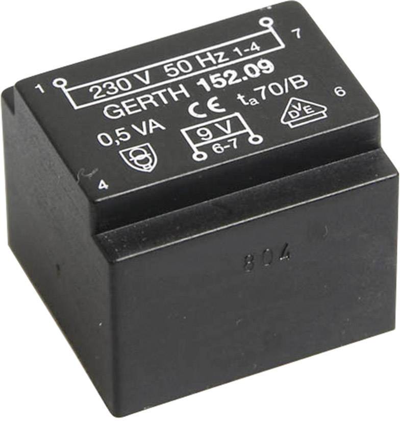 GERTH TRANSFORMATORENBAU GMBH PT201202 Printtransformator 1 x 230 V 2 x 6 V/AC 0.50 VA 41 mA
