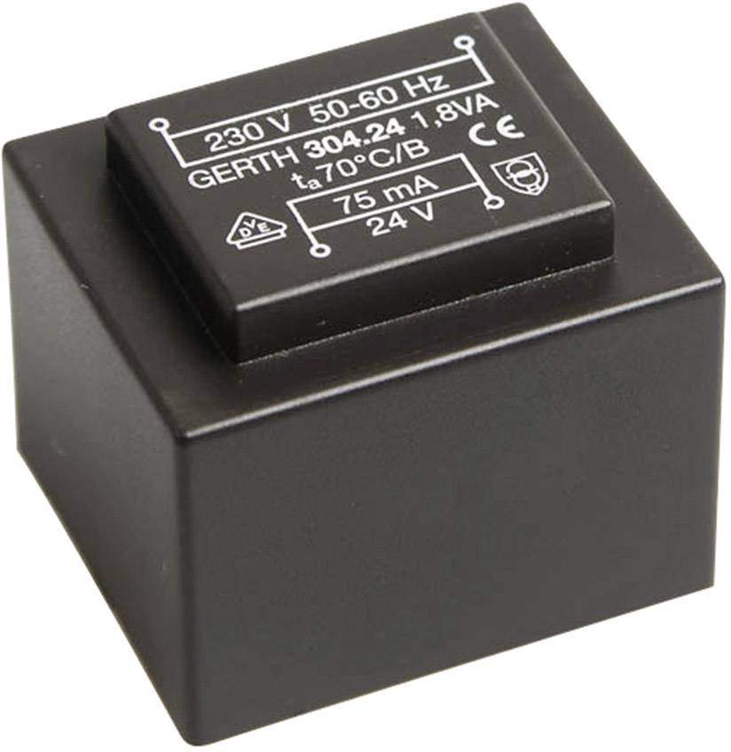 Gerth PT300601 Printtransformator 1 x 230 V 1 x 6 V/AC 1.80 VA 300 mA