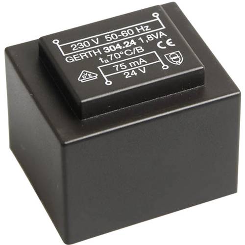 Thumbnail - Gerth PT302101 Printtransformator 1 x 230 V 1 x 21 V/AC 1.80 VA 85 mA