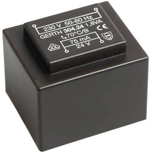 Thumbnail - Gerth PT303602 Printtransformator 1 x 230 V 2 x 18 V/AC 1.80 VA 50 mA