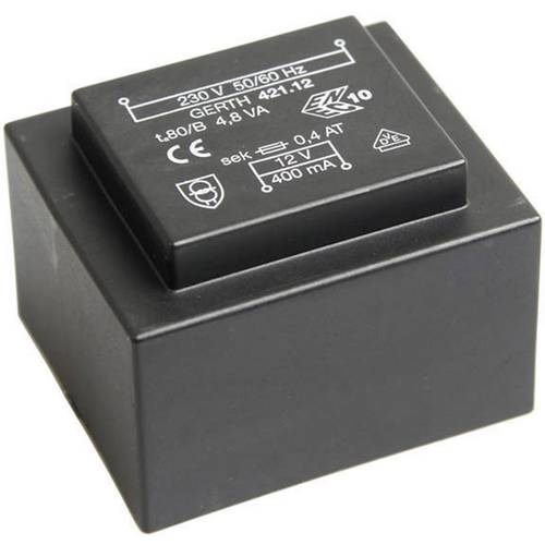 Gerth PT423002 Printtransformator 1 x 230 V 2 x 15 V/AC 4.80 VA 160 mA