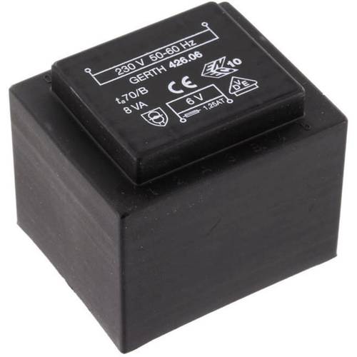 Thumbnail - Gerth PTF421501 Printtransformator 1 x 230 V 1 x 15 V/AC 8 VA 533 mA