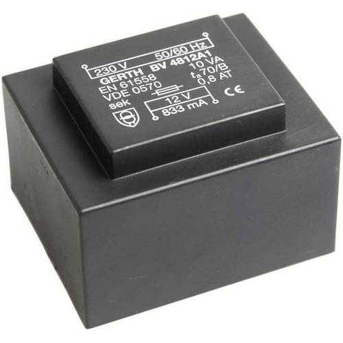 Thumbnail - Gerth PT483602 Printtransformator 1 x 230 V 2 x 18 V/AC 10 VA 277 mA