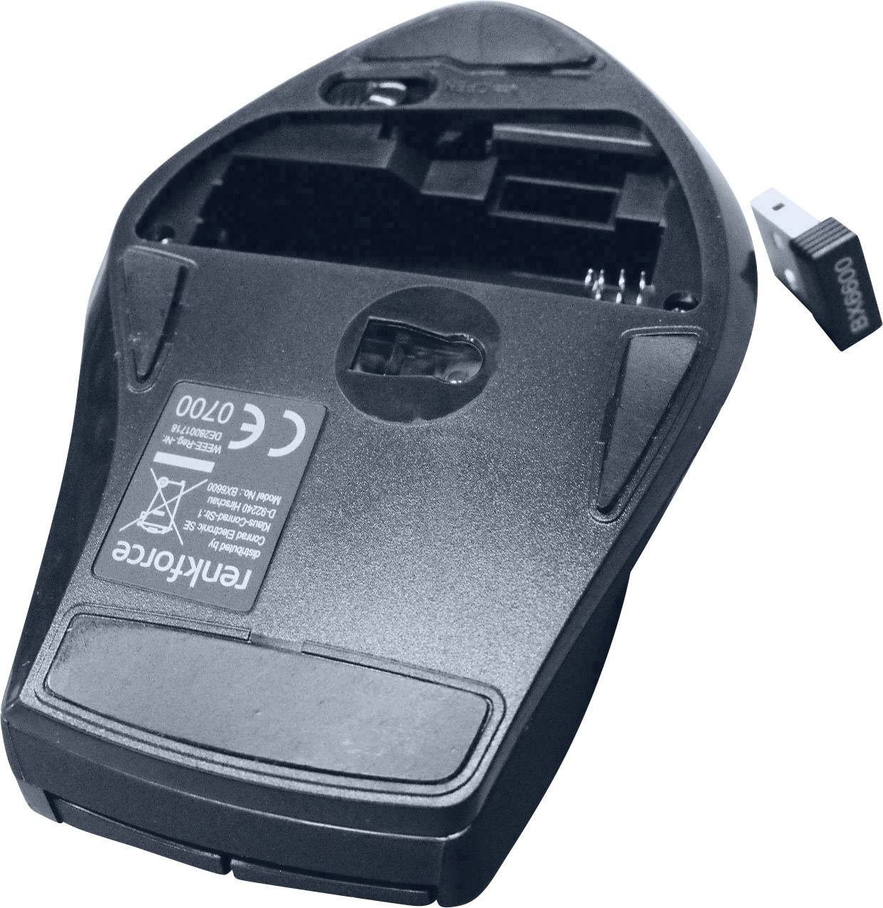 Renkforce BX6600 Maus Funk Optisch Schwarz 5 Tasten 1600 dpi-4