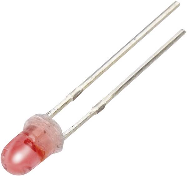 TRU COMPONENTS YBR-30FRW00 LED bedrahtet Rot, Weiß Rund 3 mm 1400 mcd, 1300 mcd 35 °, 18 ° 20 mA, 20 mA 2 V, 3.3 V