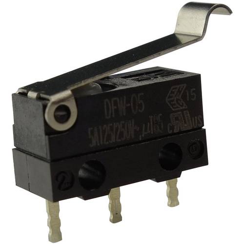 Zippy DFW-05S-B02P0E-Z Mikroschalter DFW-05S-B02P0E-Z 250 V/AC 5 A 1 x Ein/(Ein) IP67 tastend 1 St.
