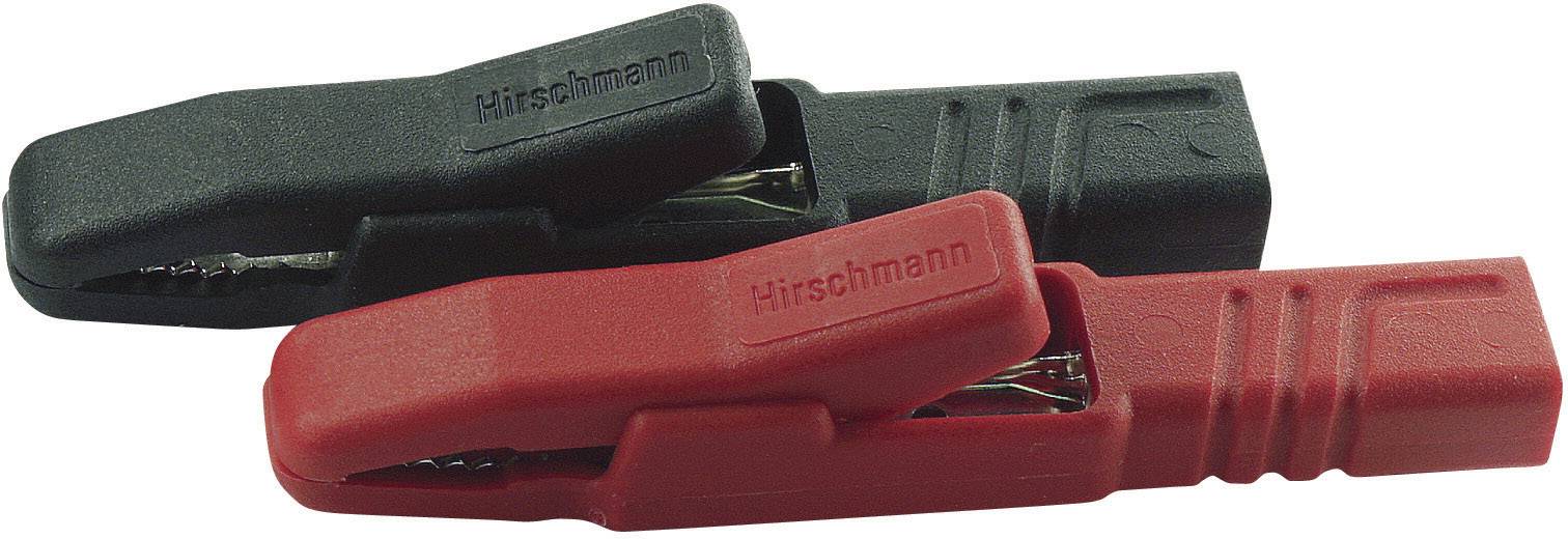 SKS Krokodilklemmen-Set Steckanschluss 4 mm CAT I Schwarz, Rot SKS Hirschmann AK 2 S Set