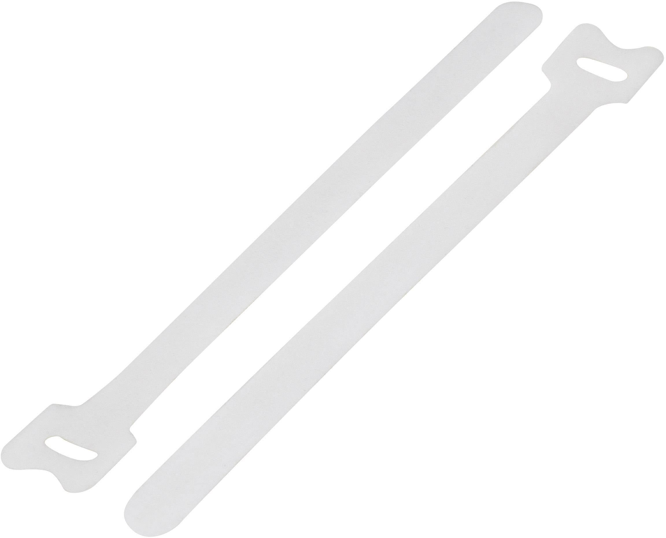 TRU COMPONENTS TC-MGT-150WE203 Klettkabelbinder zum Bündeln Haft- und Flauschteil (L x B) 150 mm x 12 mm Weiß 1 St.