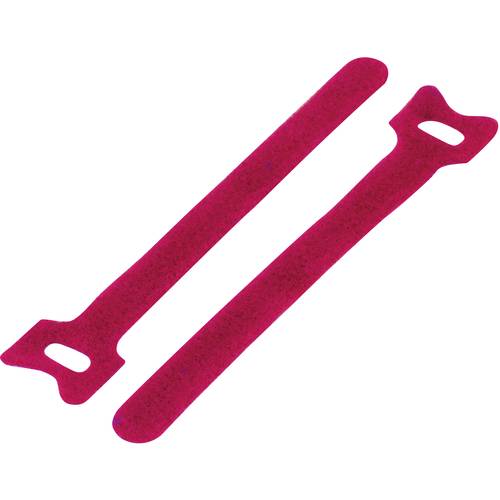 Thumbnail - TRU COMPONENTS Klettkabelbinder zum Bündeln Haft- und Flauschteil (L x B) 150 mm x 12 mm Rot 20 St.