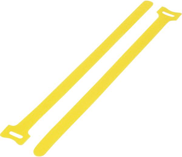 TRU COMPONENTS TC-MGT-125YW203  Klettkabelbinder zum Bündeln Haft- und Flauschteil (L x B) 125 mm x 12 mm Gelb 1 St.