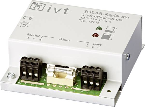IVT Shunt Laderegler PWM 12 V, 24 V 8 A