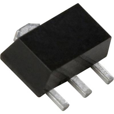 'Ein dreibeiniger elektronischer Transistor in schwarzem Gehäuse, verwendet zur Verstärkung oder Schaltung von elektrischen Signalen.'