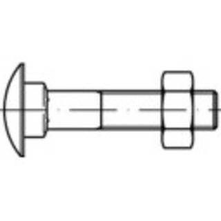 Skizze einer M6 Flachrundschraube mit Außensechskant