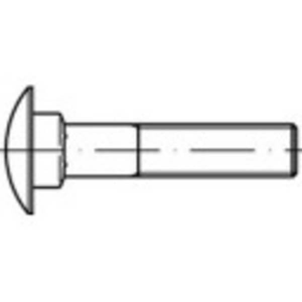 TOOLCRAFT  1061440 Flachrundschraube M12 60 mm Vierkant DIN 603   Edelstahl A2 100 St.