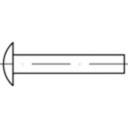 TOOLCRAFT 112352 Flachrundniete (Ø x L) 4 mm x 6 mm Stahl 1000 St.