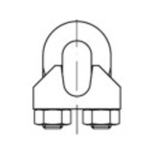 Drahtseilklemme 16 mm M12 Stahl galvanisch verzinkt TOOLCRAFT 112510 10 St.