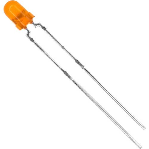 Vishay TLHO4400 LED bedrahtet Orange Rund 3 mm 13 mcd 60 ° 30 mA 2.4 V