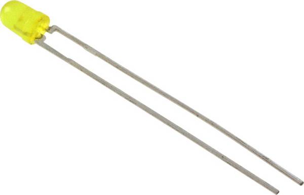 Lite-On LTL-4251NLC LED bedrahtet Gelb Rund 3 mm 1.1 mcd 60 ° 7 mA 1.8 V