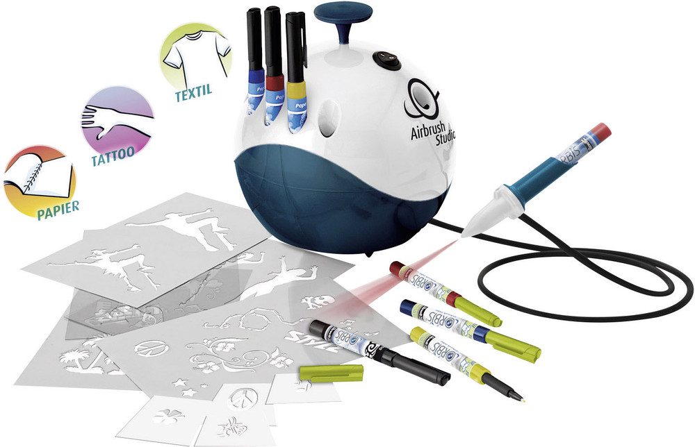 AirbrushEinsteigerSet mit Kompressor Revell 30010 Single Action kaufen