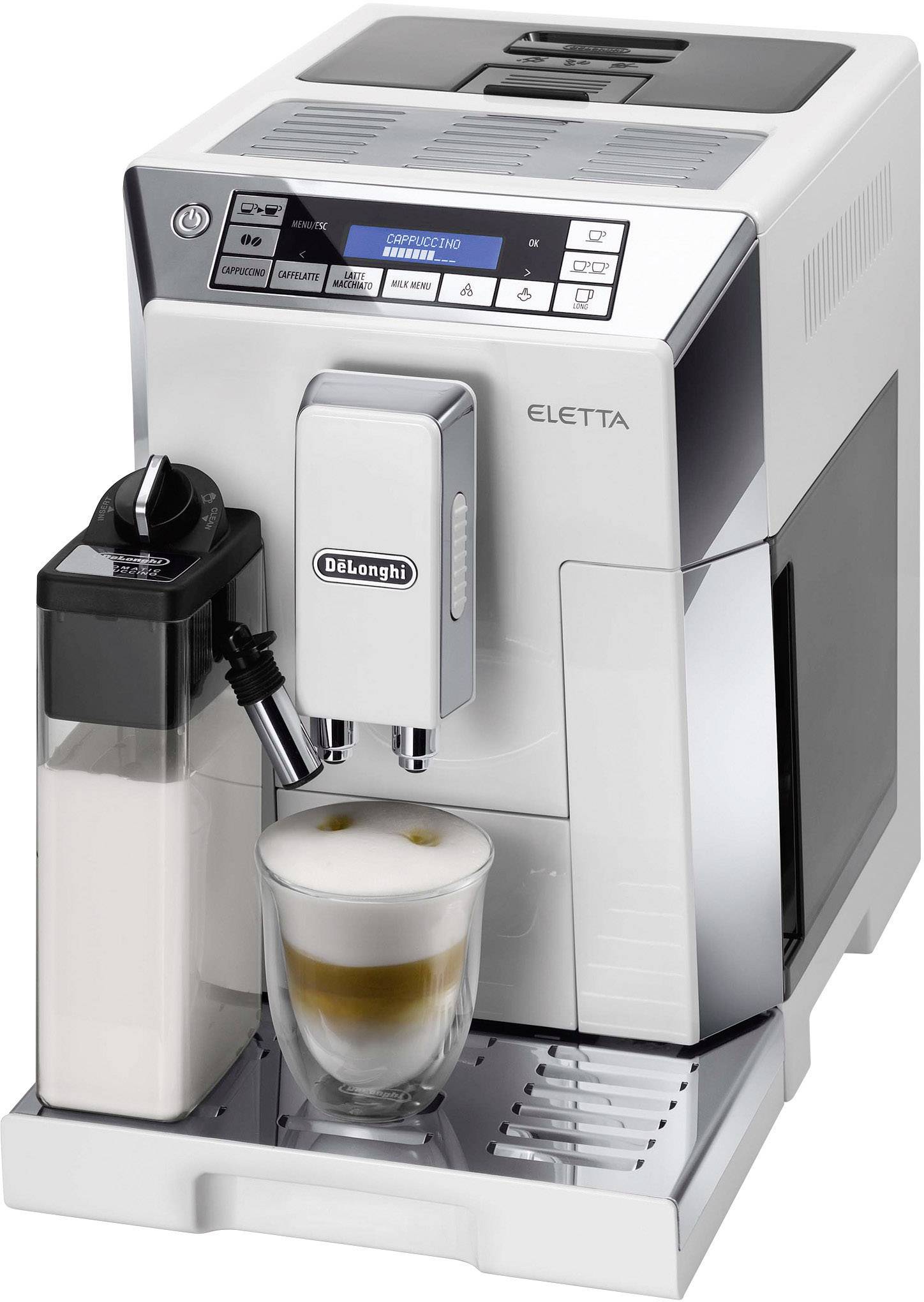 Fully automated coffee machine DeLonghi Delonghi ECAM 45.366.W White