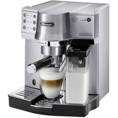 DeLonghi EC 860.M Espressomaschine mit Siebträger Silber 1450 W mit Milchbehälter, mit Tassenwärmer, E.S.E. Pad kompatib