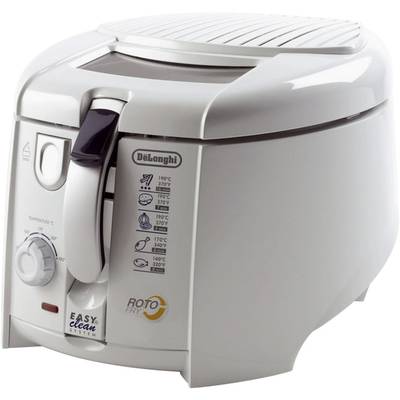 DeLonghi Roto-Fry Fritteuse 1800 W mit rotierendem Frittierkorb Weiß