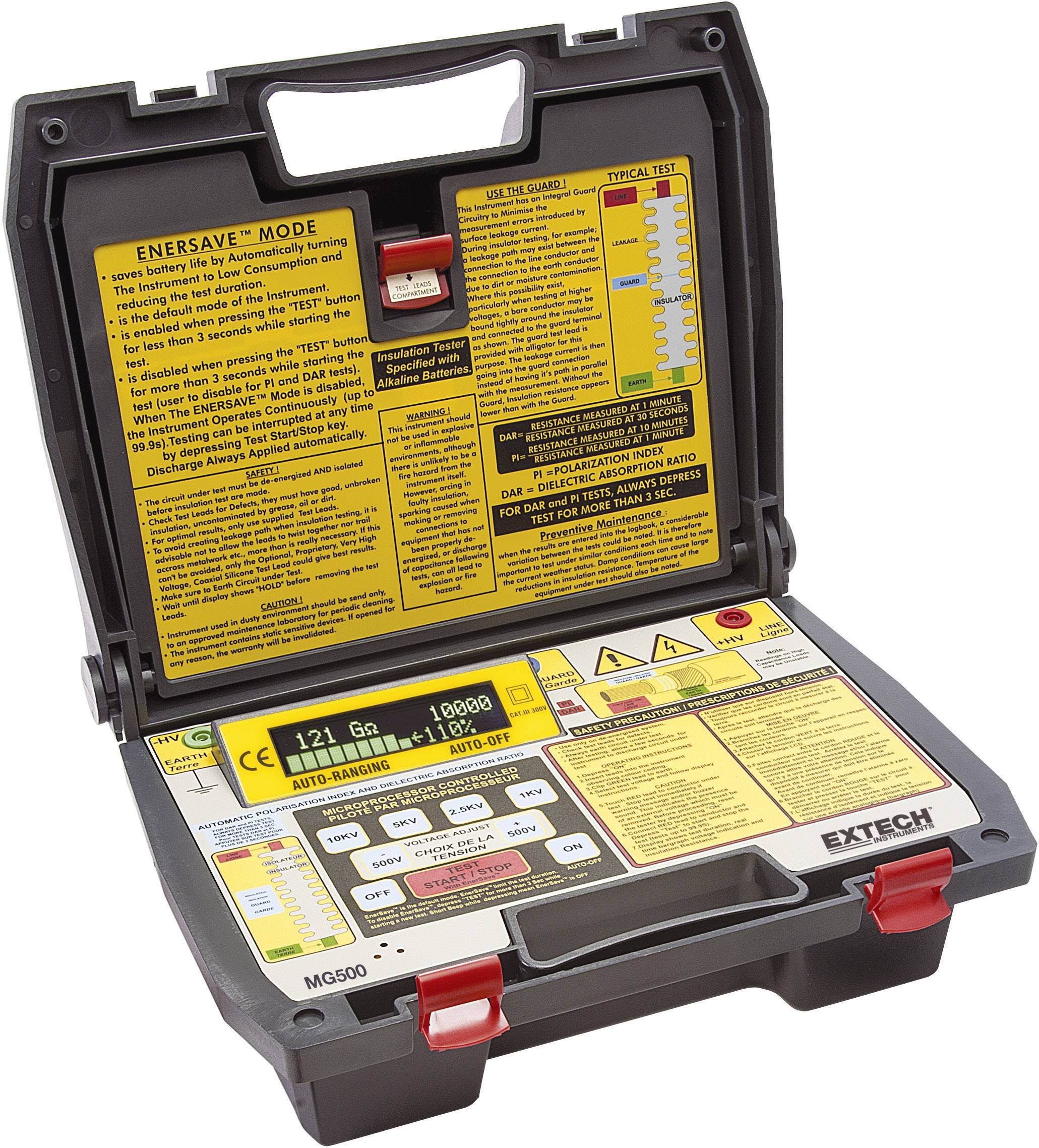 Extech MG500 Isolationsmessgerät 1000 V, 2500 V, 5000 V, 10000 V 500 GΩ