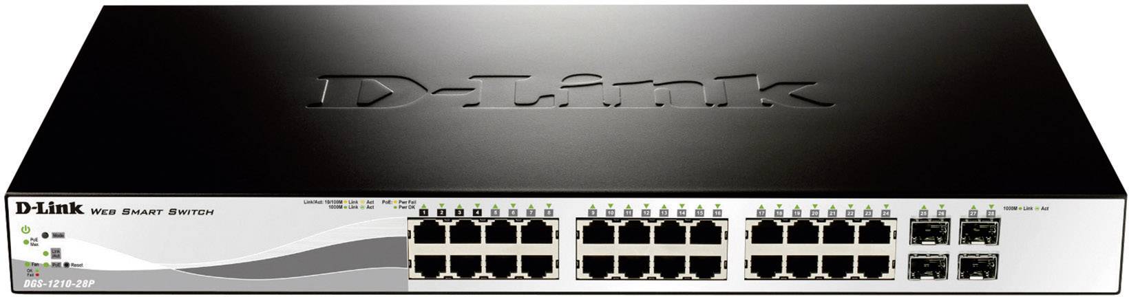 D-Link DGS-1210-28P DGS-1210-28P Netzwerk Switch 28 Port 1 GBit/s PoE-Funktion-0