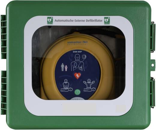 Wandkasten aus grünem Kunststoff für den Außenbereich mit Heizung und