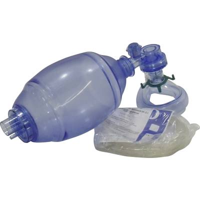 MEDX5 EV-BB-PVC Notfall Beatmungs-Set mit Maske und O2 Anschluß   Klar, Blau