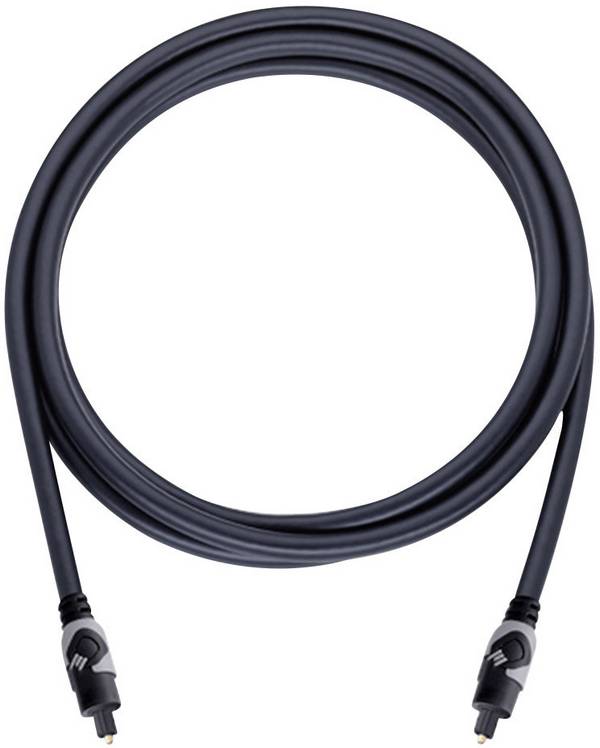 Oehlbach 133 Toslink Audio Anschlusskabel [1x Toslink-Stecker (ODT) - 1x Toslink-Stecker (ODT)] 1.50 m Anthrazit