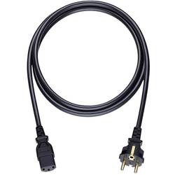 Napájací prepojovací kábel Oehlbach 17042, [1x DE schuko zástrčka - 1x IEC C13 zásuvka 10 A], 5.00 m, čierna