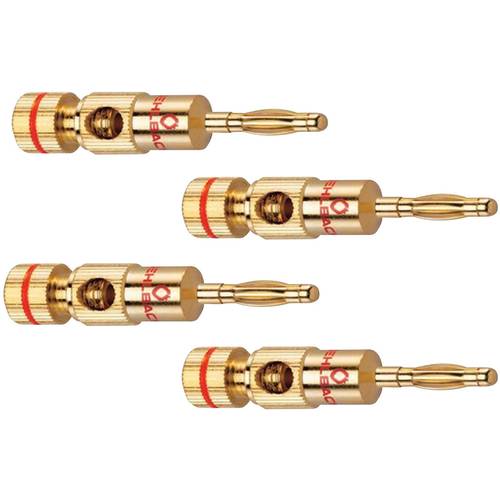Oehlbach 3002 Lautsprecher-Steckverbinder Stecker, gerade Polzahl: 2 Gold 4 St.