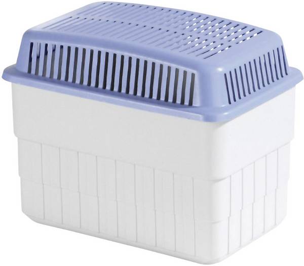 WENKO Feuchtigkeitskiller mit 1 kg Granulatblock, Raumentfeuchter, fasst bis zu 1,4 l