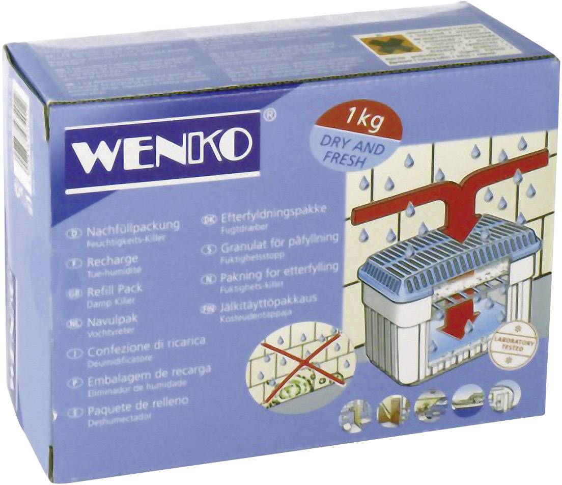 WENKO Nachfüllpack für Feuchtigkeitskiller 1kg, Granulatblock für Raumentfeuchter, fasst bis-1