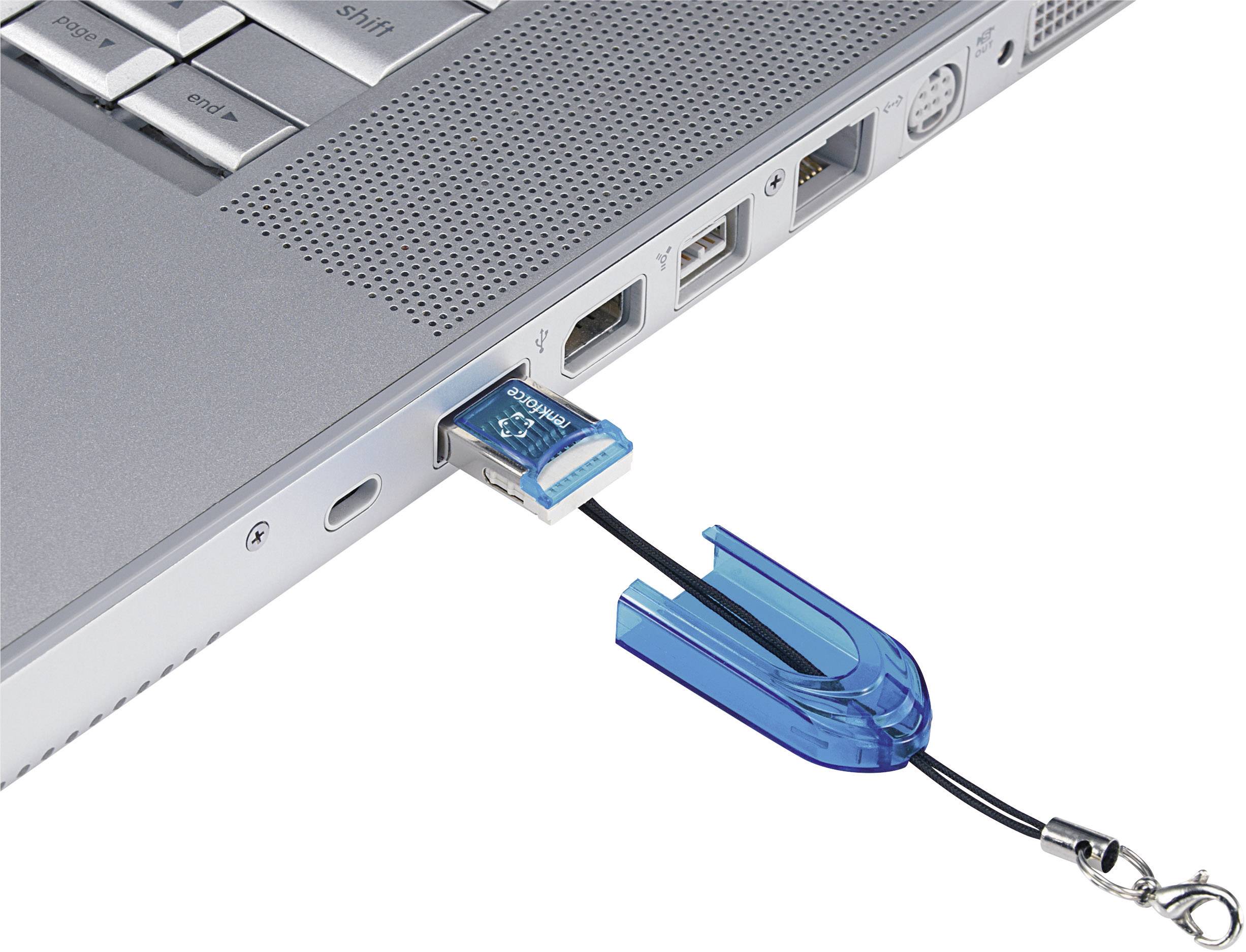 Renkforce CR14e Mini Externer Speicherkartenleser USB-A (USB 2.0) Schwarz-2