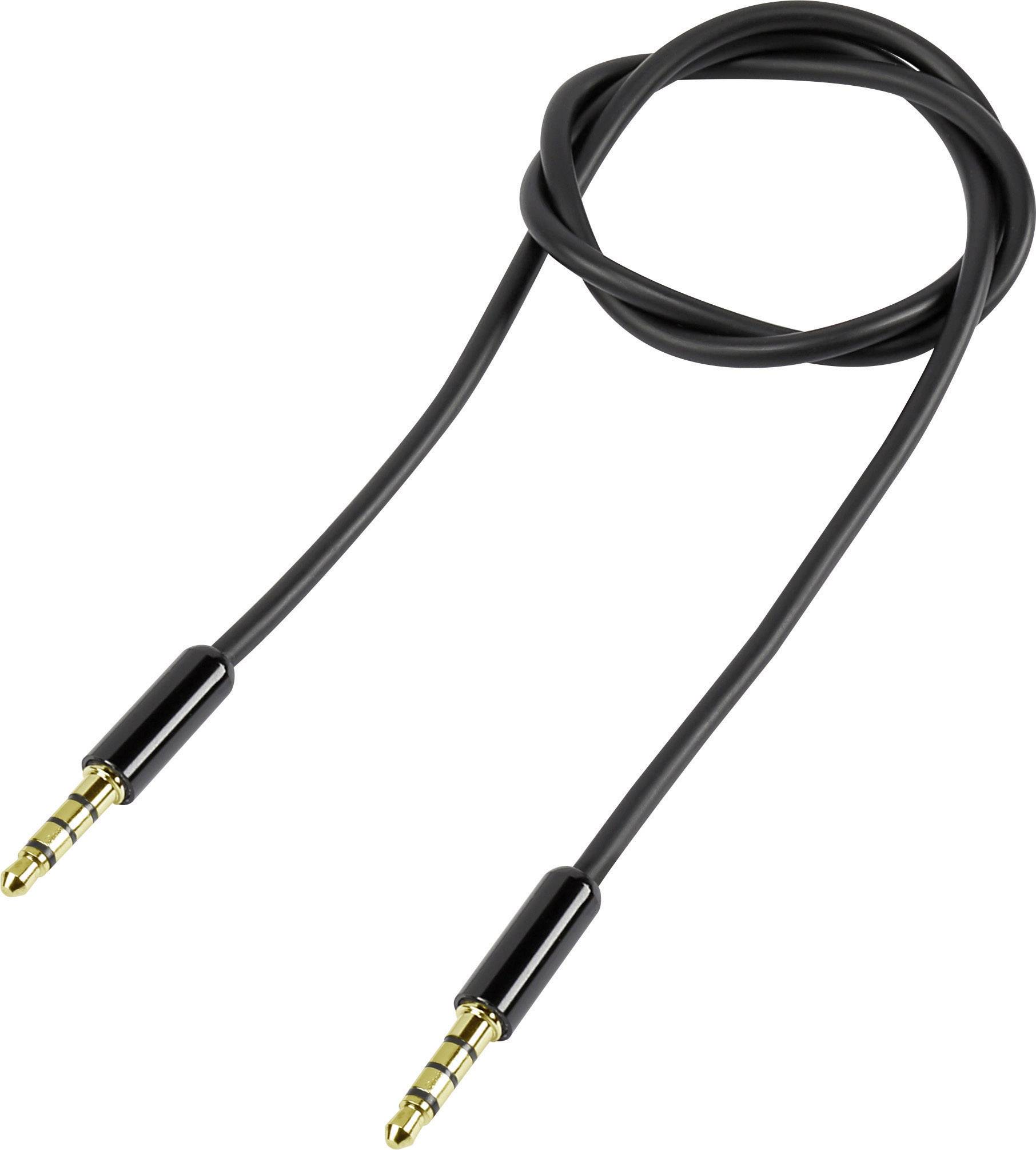CONRAD Klinke 4pol. Audio Anschlusskabel [1x Klinkenstecker 3.5 mm - 1x Klinkenstecker 3.5 mm] 1 m S