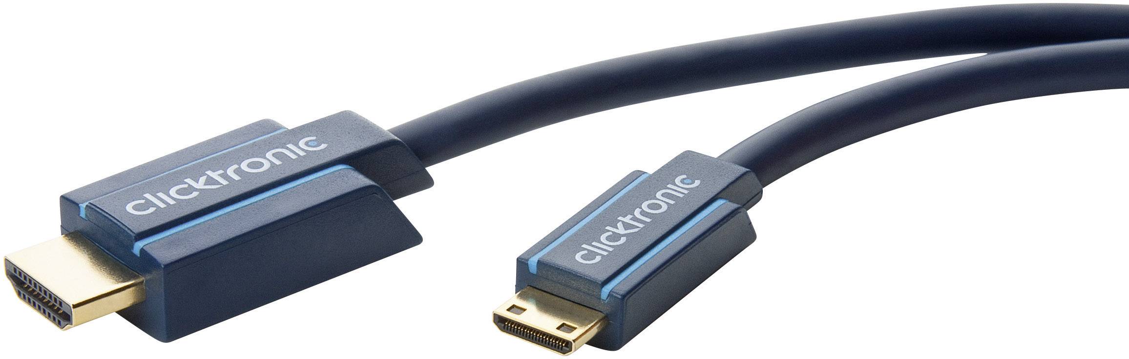Clicktronic Mini-HDMI™ Adapterkabel mit Ethernet 2 m 4K/60Hz-0
