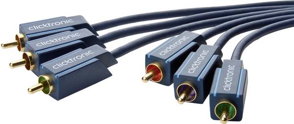 Clicktronic YUV Komponentenkabel Cinch-Kabel für die RGB-Bildübertragung 10 m