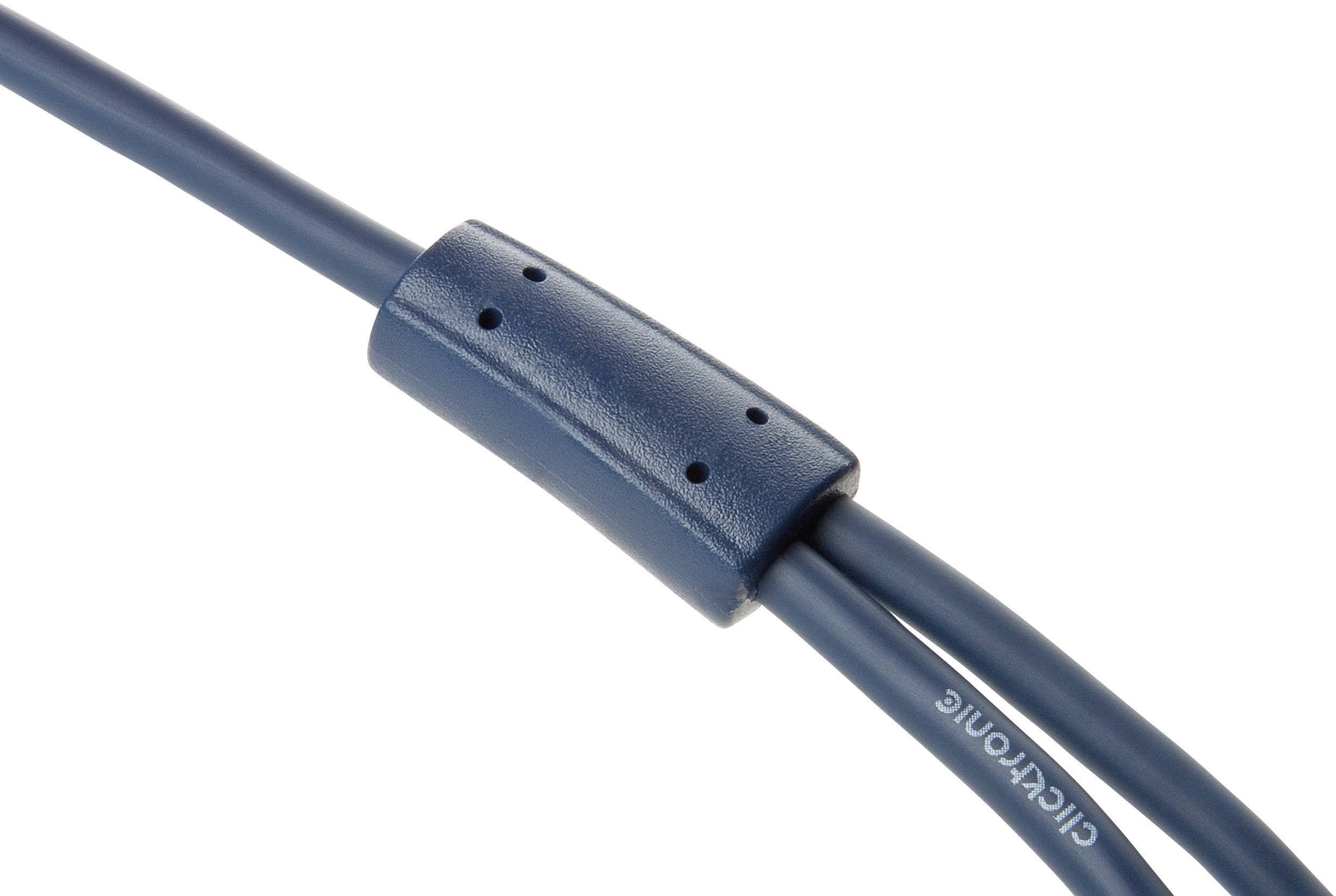 clicktronic 70491 70491 Klinke Audio Y-Adapter [1x Klinkenstecker 3.5 mm - 2x Klinkenbuchse 3.5 mm] Blau-3