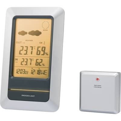Basetech Innen/Außen-Funk-Thermometer KL8810  Silber