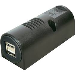ProCar USB-Aufbau-Doppelsteckdose Belastbarkeit Strom max.=5 A Passend für (Details) USB-A Steckdose 12 V zu 5 V, 24 V zu 5 V