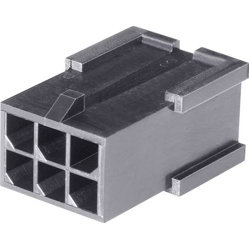 TE Connectivity Stiftgehäuse-Kabel Micro-MATE-N-LOK Polzahl Gesamt 6 Rastermaß: 3 mm 794616-6 1 St.