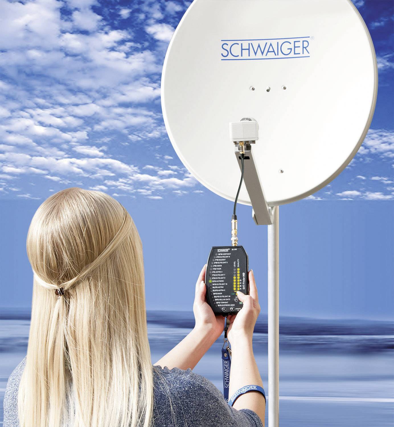 Schwaiger Sat-Finder Profi, integrierter Akku-1