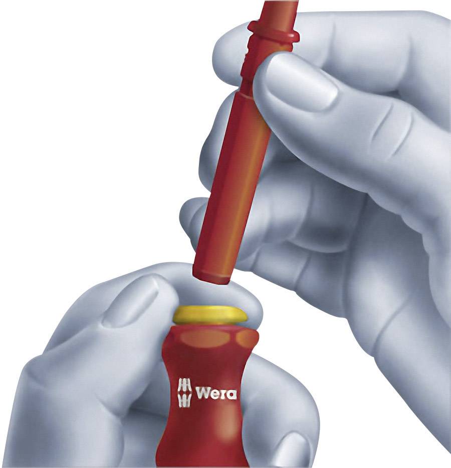 Wera Kraftform Kompakt 60i+iS/62i/65i/67i/17 VDE Wechselklingen-Set 17teilig Schlitz, Kreuzschlitz Phillips, Kreuzschlit-3