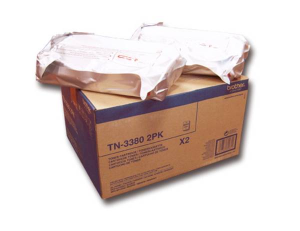 Brother Toner TN-3380 TWIN Original 2er-Pack Schwarz 16000 Seiten TN3380TWIN
