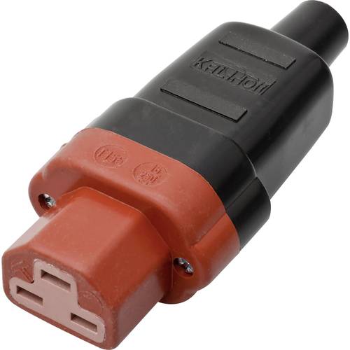 Kalthoff 444002 Warmgeräte-Steckverbinder 444 Gesamtpolzahl: 2 + PE 16 A Schwarz, Rot 1 St.